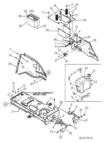 Frame POLO 107 H Garden tractor