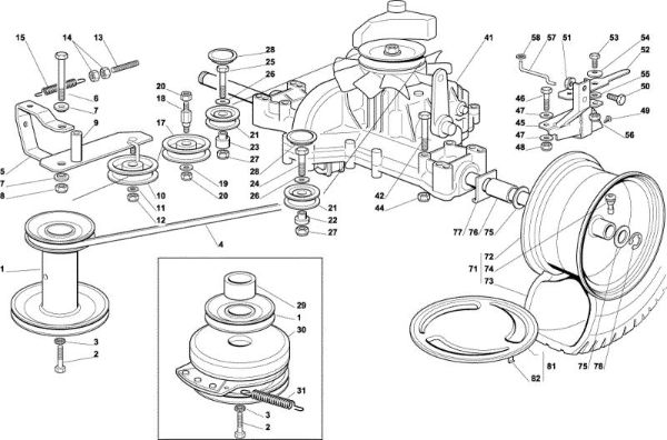 Transmission OM 102C/17,5H Cat.2004 Garden tractor