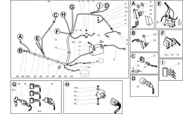 Electrical parts OM 124JH/20 H Cat.2005 Garden tractor
