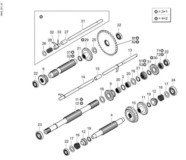 Gears (Gearbox) CR 500 (Export) Transporter