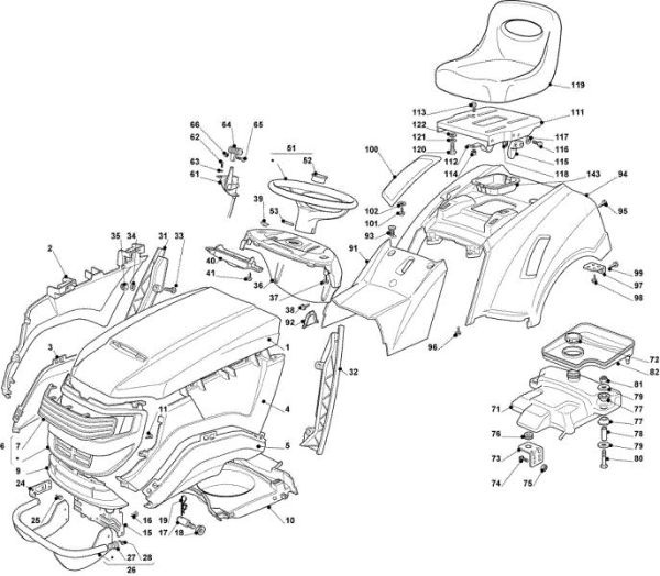Body OM 93C/13,5M Cat.2008 Garden tractor