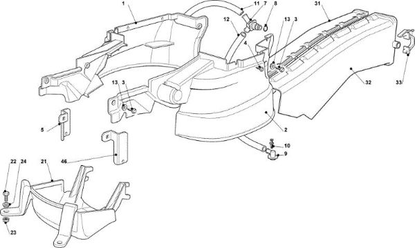 Cutting plate (1) OM 93C/13,5H France Cat. 2008 Garden tractor (only for the French market)