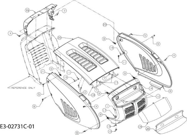 Body POLO 108/15,5 H France Cat.2008 Garden tractor (only for the French market)
