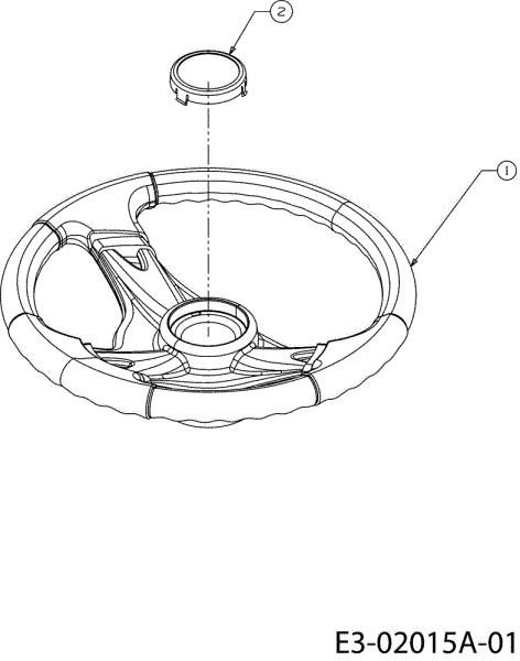 Steering wheel POLO 108/20 H Cat.2008 Garden tractor