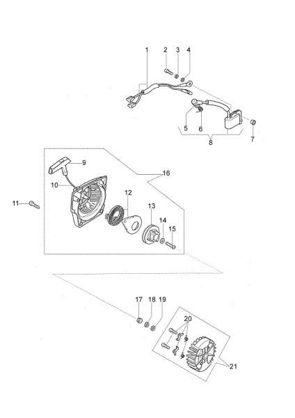 Starter assy 952 Chainsaw
