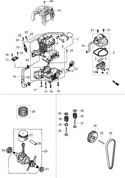 Engine MH 130 Rotary tiller