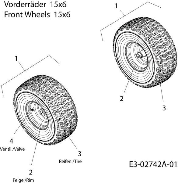 Ruedas anteriores POLO 108/17,5 H Tractor