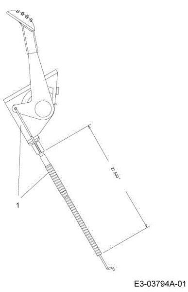 Cable acelerador TORNADO 95/11,5 T Cat.2013 Tractor