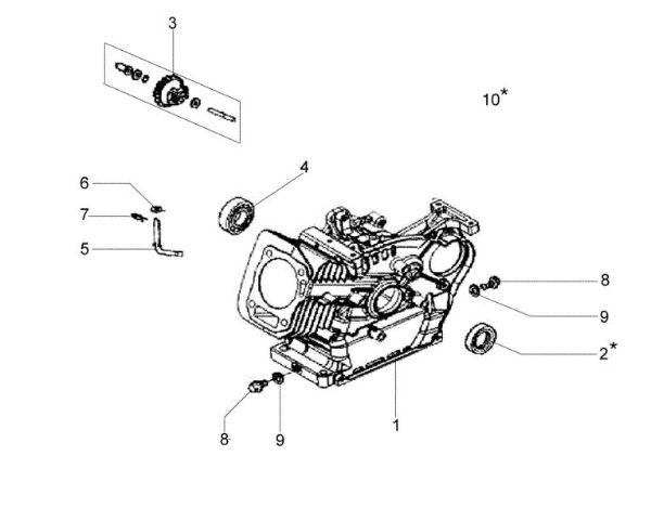 Carter motor MH 150 RKS (K700 H - SN T210) Motoazada
