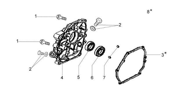 Tapa basamento MH 197 RK (K800 HC) Motoazada