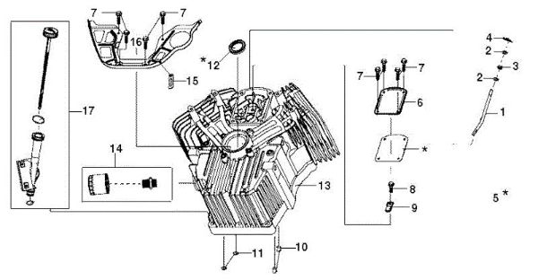 Cilindro y basamento OM 124/24 KH (K2400AVD V-Twin) Cat. 2015 Tractor