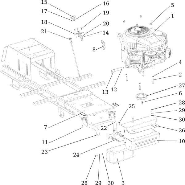 Motor OM 107 L/24 KH (K2400AVD V-Twin) Cat. 2016 Tractor