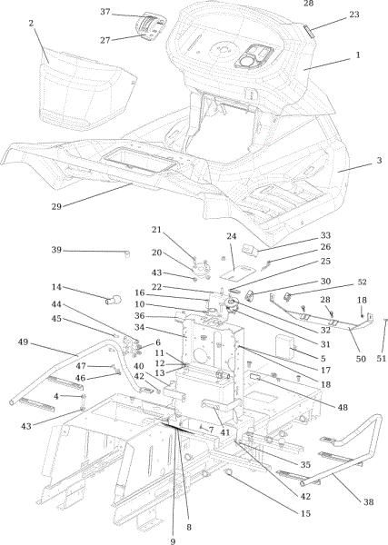 Salpicadero OM 107 L/24 KH (K2400AVD V-Twin) Cat. 2016 Tractor