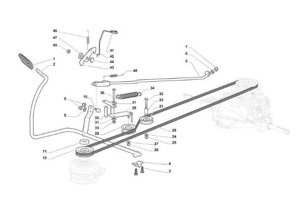 Pedal freno y palanca cambio OM 98L/14,5 K H Cat. 2023 Tractor