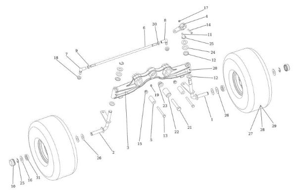 Eje anterior OM 92/16KH (K1600AVD) Cat. 2023 Tractor