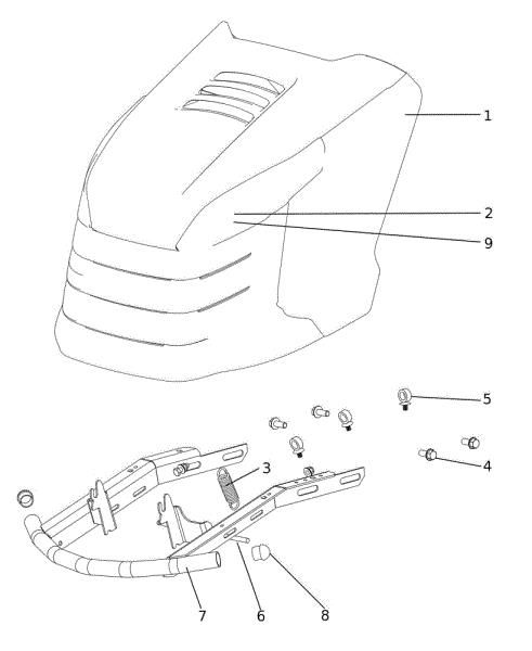 Carcasa (3/3) OM 107 L/24 KH (K2400AVD V-Twin - EURO5) Cat. 2023 Tractor