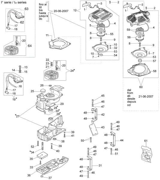 Carter motor y arranque MTL 85 R Mototaladro
