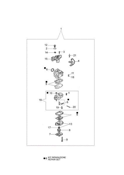 Carburador WYK-232A 453 BP Ergo Desbrozadora