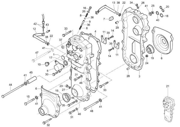 Caja de engranajes del cambio CR 550 (Export) Minitransportador
