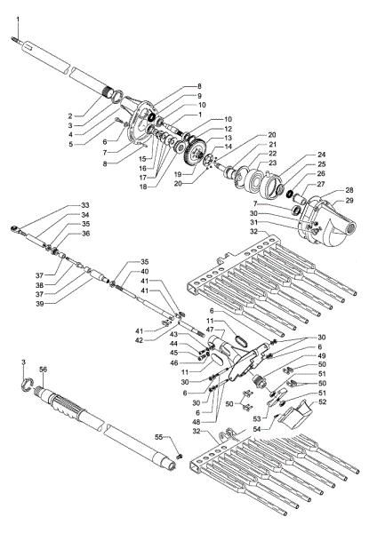 Transmisión OS 250 L Vareador de peine